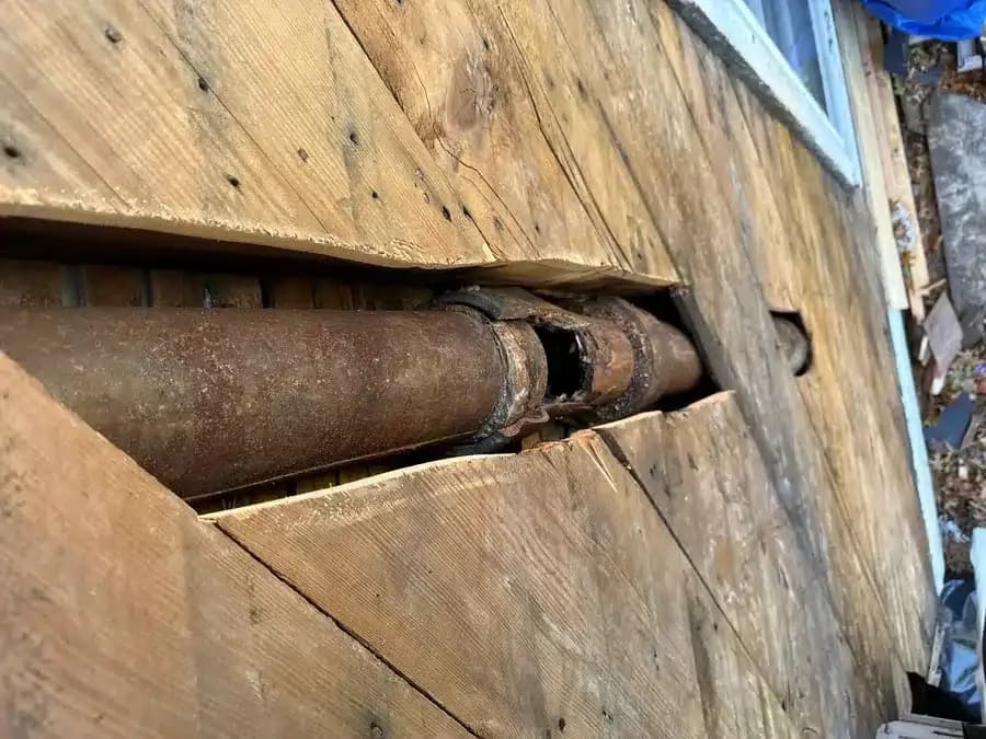 Broken pipe in New Egypt