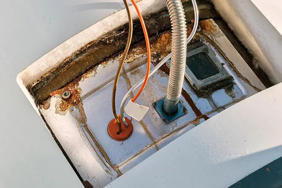 Inspecting and repairing a leaking water heater valve